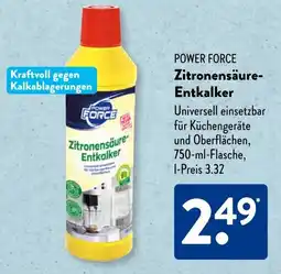 Aldi Süd POWER FORCE Zitronensäure- Entkalker Angebot