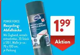 Aldi Süd POWER FORCE Recycling- Abfallsäcke Angebot