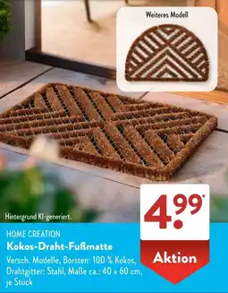 Aldi Süd HOME CREATION Kokos-Draht-Fußmatte Angebot