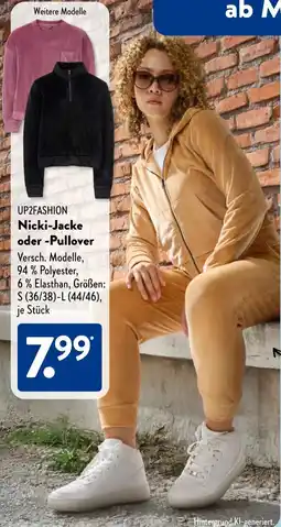 Aldi Süd UP2FASHION Nicki-Jacke oder -Pullover Angebot