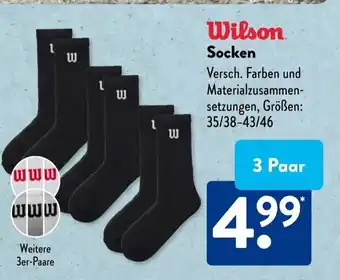 Aldi Süd Wilson Socken Angebot
