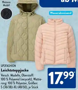Aldi Süd UP2FASHION Leichtsteppjacke Angebot