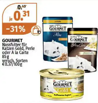 Müller Gourmet Nassfutter für Katzen Gold 85g Angebot