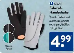Aldi Süd CRANE Fahrrad- Handschuhe Angebot