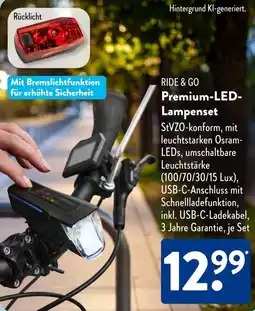 Aldi Süd RIDE & GO Premium-LED- Lampenset Angebot