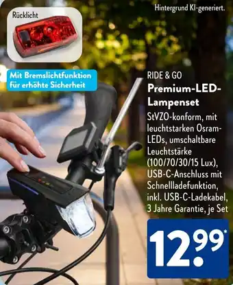 Aldi Süd RIDE & GO Premium-LED- Lampenset Angebot