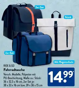 Aldi Süd RIDE & GO Fahrradtasche Angebot