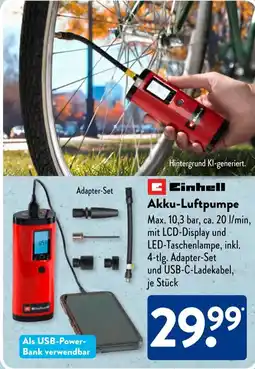 Aldi Süd Einhell Akku-Luftpumpe Angebot