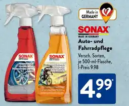 Aldi Süd SONAX Auto- und Fahrradpflege Angebot