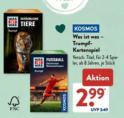 Aldi Süd KOSMOS Was ist was - Trumpf- Kartenspiel Angebot