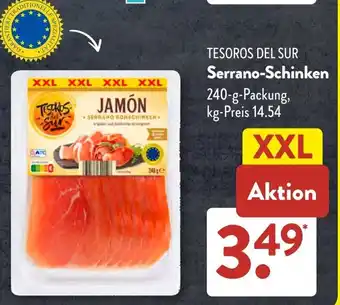 Aldi Süd TESOROS DEL SUR Serrano-Schinken Angebot