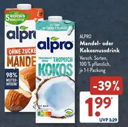 Aldi Süd ALPRO Mandel- oder Kokosnussdrink Angebot