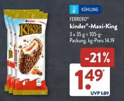 Aldi Süd FERRERO kinder-Maxi-King Angebot