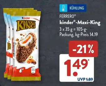 Aldi Süd FERRERO kinder-Maxi-King Angebot