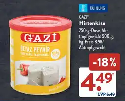 Aldi Süd GAZI Hirtenkäse Angebot