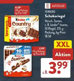 Aldi Süd FERRERO Schokoriegel Angebot