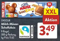 Aldi Süd CHOCEUR Milch-Mäuse- SchoKeksis Angebot