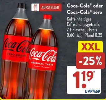 Aldi Süd Coca-Cola oder Coca-Cola zero Angebot