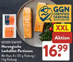 Aldi Süd GOLDEN SEAFOOD Norwegische Lachsfilet-Portionen Angebot