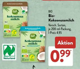 Aldi Süd BIO Bio- Kokosnussmilch Angebot