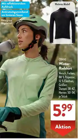 Aldi Süd CRANE Winter- Radshirt Angebot
