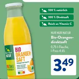 Aldi Süd NUR NUR NATUR Bio-Orangen- direktsaft Angebot