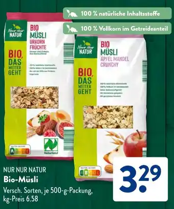 Aldi Süd NUR NUR NATUR Bio-Müsli Angebot