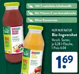 Aldi Süd NUR NUR NATUR Bio-Ingwershot Angebot