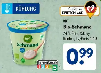 Aldi Süd BIO Bio-Schmand Angebot