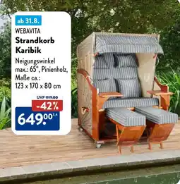 Aldi Süd WEBAVITA Strandkorb Karibik Angebot
