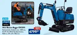 Aldi Süd scheppach Germany Mini-Benzin-Bagger EXC815 Angebot