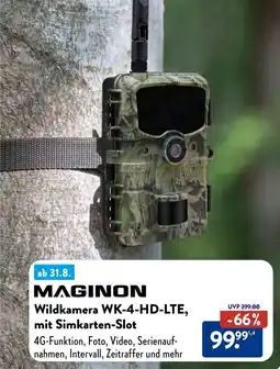 Aldi Süd MAGINON Wildkamera WK-4-HD-LTE, mit Simkarten-Slot Angebot