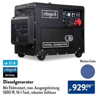 Aldi Süd Scheppach Germany Dieselgenerator Angebot