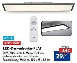 Aldi Süd JUST LIGHT. LED-Deckenleuchte FLAT Angebot
