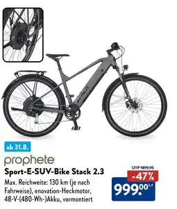 Aldi Süd prophete Sport-E-SUV-Bike Stack 2.3 Angebot