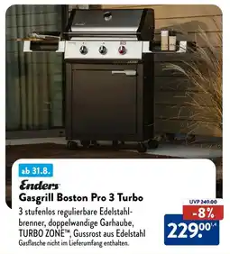 Aldi Süd Enders Gasgrill Boston Pro 3 Turbo Angebot