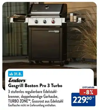 Aldi Süd Enders Gasgrill Boston Pro 3 Turbo Angebot