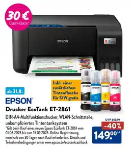 Aldi Süd EPSON Drucker EcoTank ET-2861 Angebot