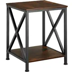 Netto Marken-Discount tectake Beistelltisch, Industrial Style, mit 2 Ablagen, 40,5 x 40,5 x 52,5 cm Angebot