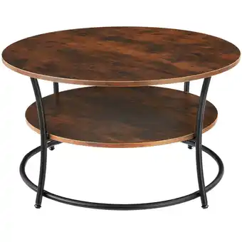 Netto Marken-Discount tectake Couchtisch, Industrial Style, rund, mit 2 Ablagen, 80 x 46 cm Angebot