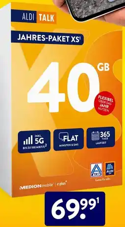 Aldi Süd ALDI TALK Jahres-paket XS Angebot