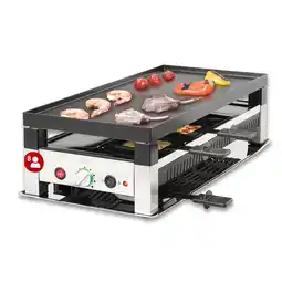 Netto Marken-Discount Solis 5 in 1 Raclette Tischgrill, 1400W 8 Personen Mini Pizza Mini Wok Angebot
