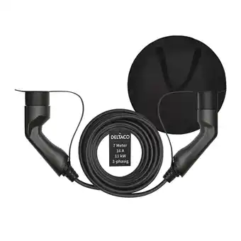Netto Marken-Discount Deltaco EV-Ladekabel + Tasche, Typ2 auf Typ2, 16 A, 11 kW, 3-phasig 7m Angebot