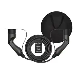 Netto Marken-Discount Deltaco EV-Ladekabel + Tasche, Typ2 auf Typ2, 32 A, 22 kW, 3-phasig 7m Angebot