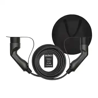 Netto Marken-Discount Deltaco EV-Ladekabel + Tasche, Typ2 auf Typ2, 32 A, 22 kW, 3-phasig 7m Angebot