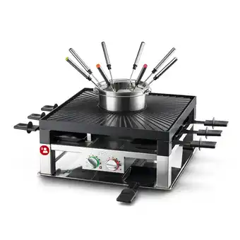 Netto Marken-Discount Solis Fondue und Raclette Grill 1200W 8 Personen Fonduetopf Angebot