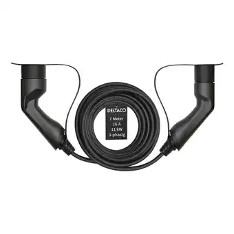 Netto Marken-Discount Deltaco E-Auto Ladekabel, Typ2 auf Typ2, 16 A, 11 kW, 3-phasig, 7m Angebot