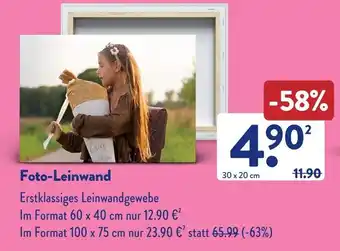 Aldi Süd Foto-Leinwand Angebot