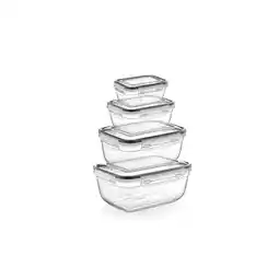 Netto Marken-Discount Michelino Nora 4er Frischhaltedosen-Set, Rechteckig - luft- & wasserdi Angebot