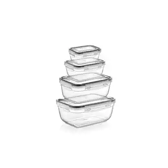 Netto Marken-Discount Michelino Nora 4er Frischhaltedosen-Set, Rechteckig - luft- & wasserdi Angebot
